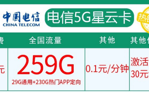 电信星云卡申请入口官方（电信星云卡是什么卡）