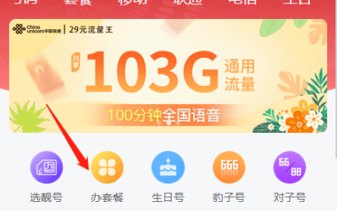 办套餐展示截图
