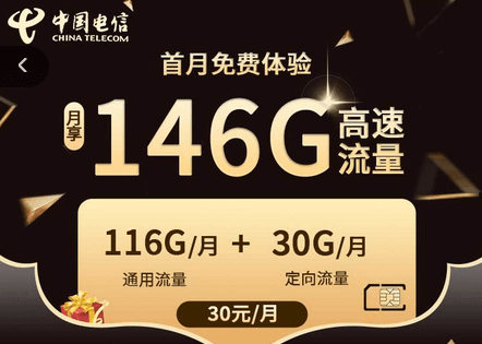 电信大流量卡资费截图