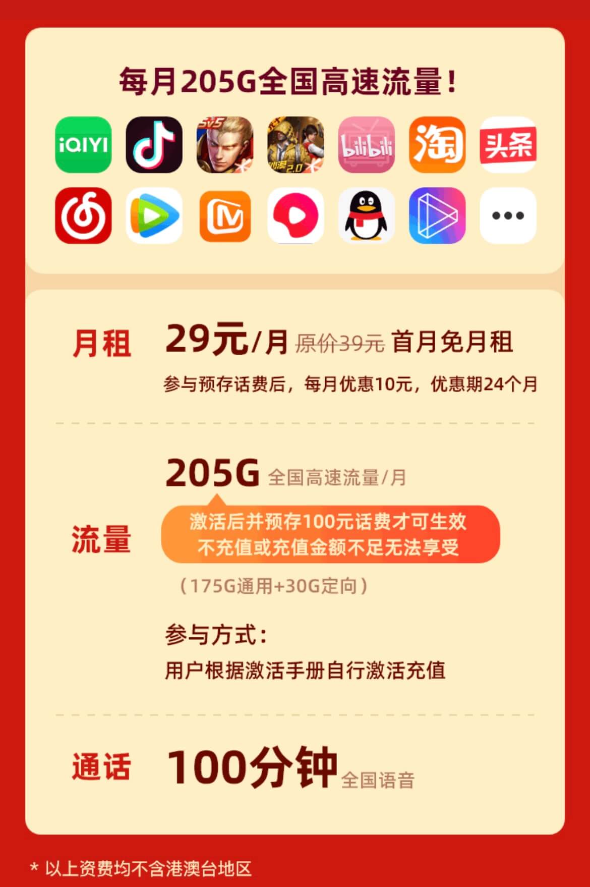 电信通达卡怎么样好用吗？（29元205G全国流量+100分钟通话）