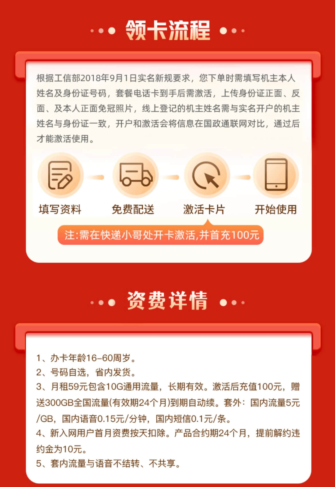 联通超大流量卡免费申请办理（联通大贸卡59元/月，310G全国流量+200分钟）